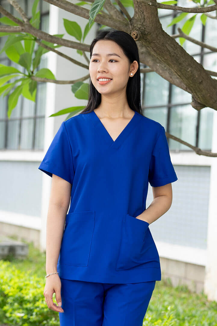 Vẻ Đẹp Rạng Rỡ Của Scrub Basic Nữ Xanh Bích