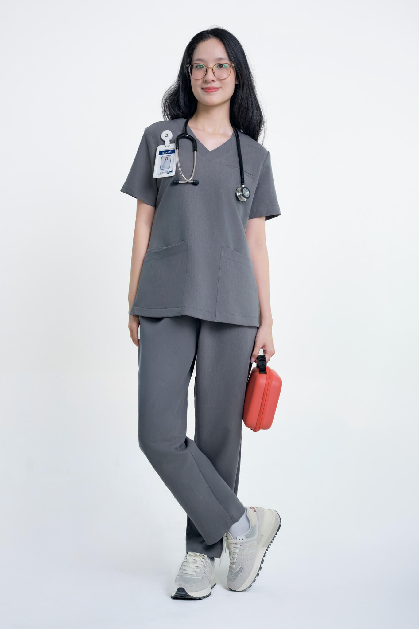 Plus Scrubs Nữ Graphite Gray