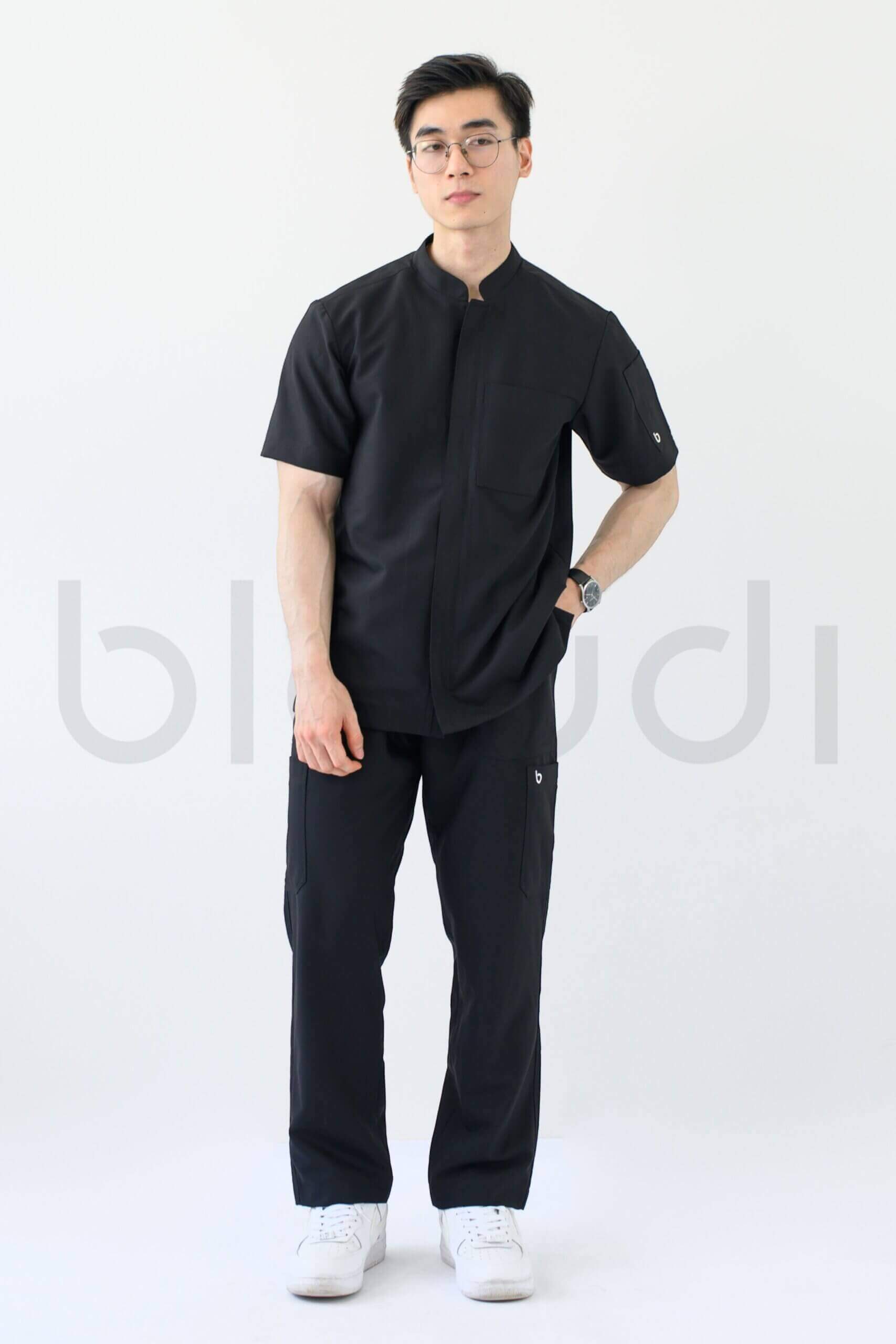 Zip-up Scrubs Nam Black