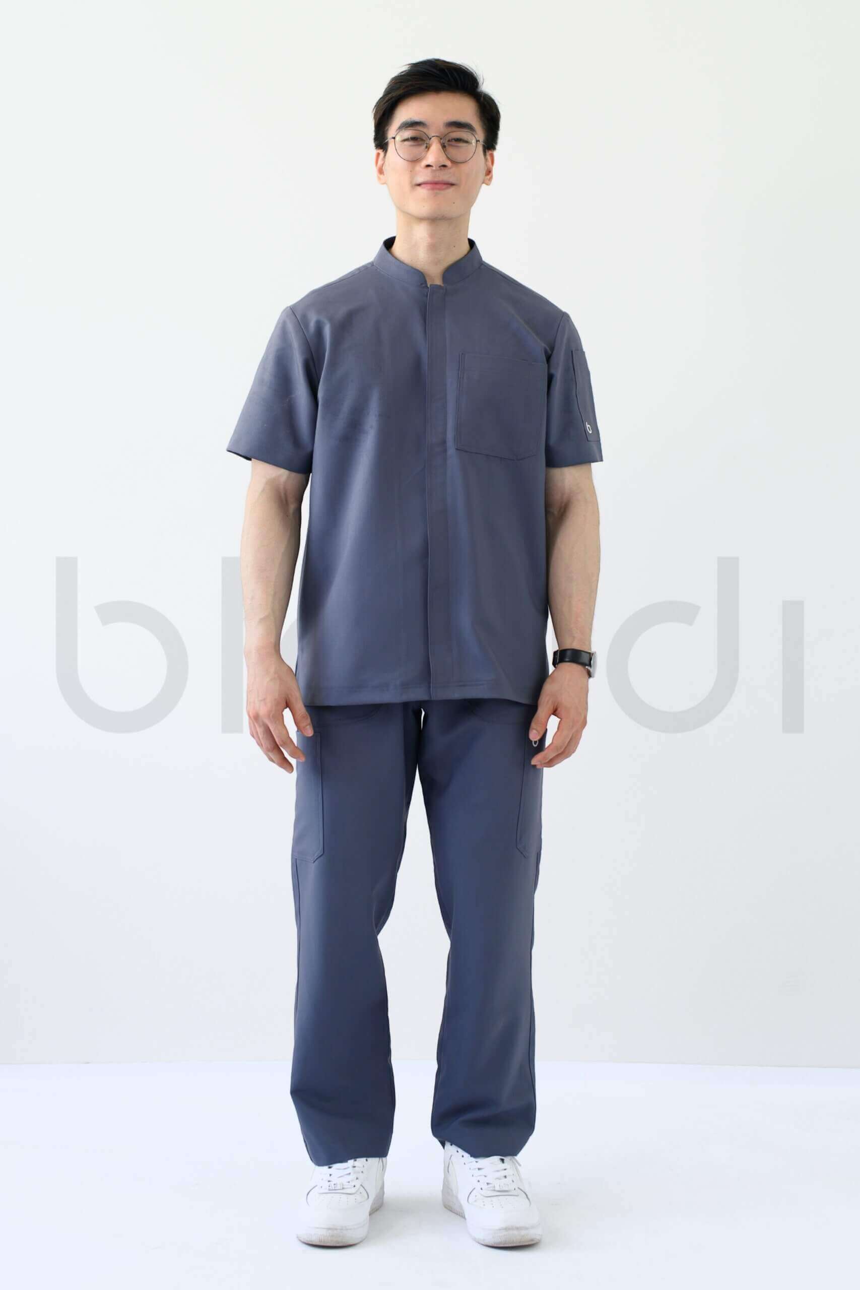 Zip-up Scrubs Nam Gray